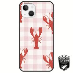 Lobster Picnic iPhone 14 FrogMag 3M (Wireless Ready, Drop Tested, Black Frame & Edges)