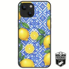 Lemon Garden iPhone 13  FrogMag 3M (Wireless Ready, Drop Tested, Black Frame & Edges)
