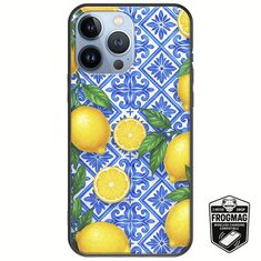 Lemon Garden iPhone 13 Pro FrogMag 3M (Wireless Ready, Drop Tested, Black Frame & Edges)