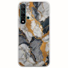 The Marble Collection - Artistic Huawei Nova 5T Flexible TPU (Διάφανη Σιλικόνη)