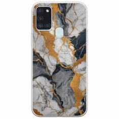 The Marble Collection - Artistic Samsung Galaxy A21s Flexible TPU (Διάφανη Σιλικόνη)