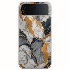 The Marble Collection - Artistic Samsung Galaxy Z Flip 4 5G Flexible TPU (Διάφανη Σιλικόνη)