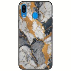 The Marble Collection - Artistic Samsung Galaxy A20e Black TPU (Μαύρη Σιλικόνη)