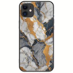 The Marble Collection - Artistic iPhone 11 Black TPU (Μαύρη Σιλικόνη)