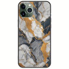 The Marble Collection - Artistic iPhone 11 Pro Black TPU (Μαύρη Σιλικόνη)