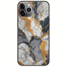 The Marble Collection - Artistic iPhone 11 Pro Max Black TPU (Μαύρη Σιλικόνη)