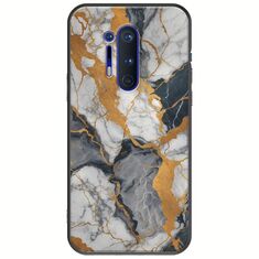 The Marble Collection - Artistic OnePlus 8 Pro Black TPU (Μαύρη Σιλικόνη)
