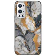 The Marble Collection - Artistic OnePlus 9 Pro Black TPU (Μαύρη Σιλικόνη)