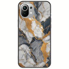 The Marble Collection - Artistic Xiaomi Mi 11 Lite / 11 Lite NE / 5G Black TPU (Μαύρη Σιλικόνη)
