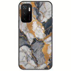 The Marble Collection - Artistic Xiaomi Poco M3 Pro 5G Black TPU (Μαύρη Σιλικόνη)