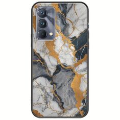 The Marble Collection - Artistic Realme GT 5G Black TPU (Μαύρη Σιλικόνη)