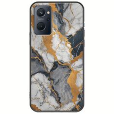 The Marble Collection - Artistic Realme 9i Black TPU (Μαύρη Σιλικόνη)