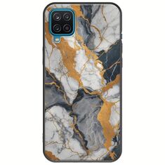 The Marble Collection - Artistic Samsung Galaxy M12 Black TPU (Μαύρη Σιλικόνη)