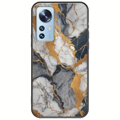 The Marble Collection - Artistic Xiaomi 12 / 12X Black TPU (Μαύρη Σιλικόνη)