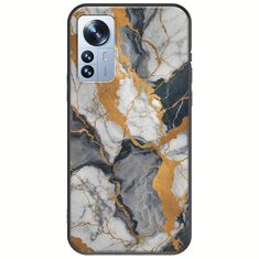 The Marble Collection - Artistic Xiaomi 12 Pro Black TPU (Μαύρη Σιλικόνη)