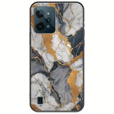 The Marble Collection - Artistic Realme C31 Black TPU (Μαύρη Σιλικόνη)