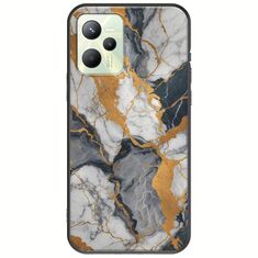 The Marble Collection - Artistic Realme C35 Black TPU (Μαύρη Σιλικόνη)