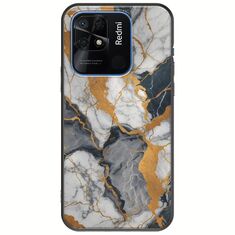 The Marble Collection - Artistic Xiaomi Redmi 10C Black TPU (Μαύρη Σιλικόνη)