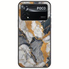The Marble Collection - Artistic Xiaomi Poco X4 Pro 5G Black TPU (Μαύρη Σιλικόνη)