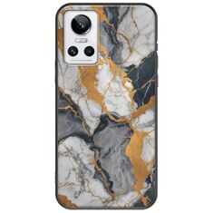 The Marble Collection - Artistic Realme GT Neo 3 Black TPU (Μαύρη Σιλικόνη)