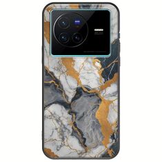 The Marble Collection - Artistic Vivo X80 Black TPU (Μαύρη Σιλικόνη)
