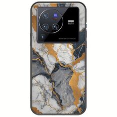 The Marble Collection - Artistic Vivo X80 Pro Black TPU (Μαύρη Σιλικόνη)