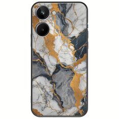 The Marble Collection - Artistic Realme 10 4G Black TPU (Μαύρη Σιλικόνη)