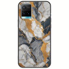 The Marble Collection - Artistic Vivo Y21s Black TPU (Μαύρη Σιλικόνη)
