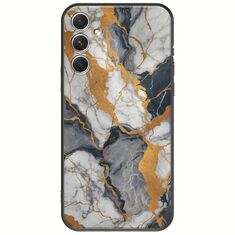The Marble Collection - Artistic Samsung Galaxy A34 5G Black TPU (Μαύρη Σιλικόνη)