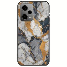 The Marble Collection - Artistic Xiaomi Poco X5 5G Black TPU (Μαύρη Σιλικόνη)