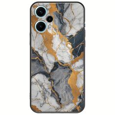 The Marble Collection - Artistic Xiaomi Poco F5 5G Black TPU (Μαύρη Σιλικόνη)