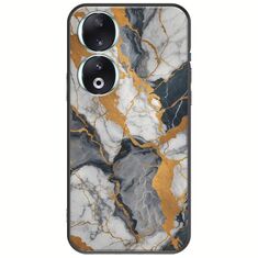 The Marble Collection - Artistic Honor 90 5G Black TPU (Μαύρη Σιλικόνη)