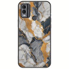 The Marble Collection - Artistic Nokia C22 Black TPU (Μαύρη Σιλικόνη)