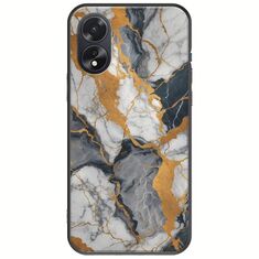 The Marble Collection - Artistic Oppo A38 Black TPU (Μαύρη Σιλικόνη)
