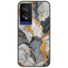 The Marble Collection - Artistic TCL 40 NXTPAPER 4G Black TPU (Μαύρη Σιλικόνη)