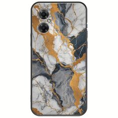 The Marble Collection - Artistic Xiaomi Poco M4 5G Black TPU (Μαύρη Σιλικόνη)