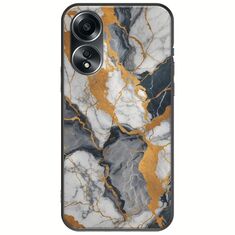 The Marble Collection - Artistic Oppo A78 5G Black TPU (Μαύρη Σιλικόνη)