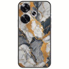 The Marble Collection - Artistic Xiaomi Poco F6 5G Black TPU (Μαύρη Σιλικόνη)