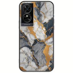 The Marble Collection - Artistic TCL 50 SE Black TPU (Μαύρη Σιλικόνη)