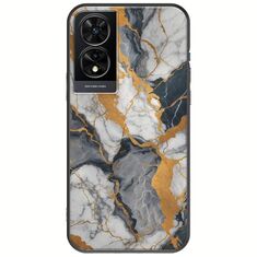 The Marble Collection - Artistic TCL 505 Black TPU (Μαύρη Σιλικόνη)