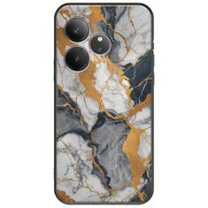 The Marble Collection - Artistic Realme GT 6T 5G Black TPU (Μαύρη Σιλικόνη)