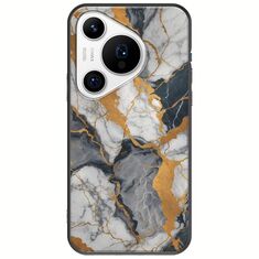 The Marble Collection - Artistic Huawei Pura 70 Pro Black TPU (Μαύρη Σιλικόνη)