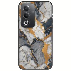 The Marble Collection - Artistic Oppo A80 5G Black TPU (Μαύρη Σιλικόνη)