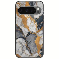 The Marble Collection - Artistic Google Pixel 9 Pro XL 5G Black TPU (Μαύρη Σιλικόνη)