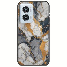 The Marble Collection - Artistic Motorola Edge 50 Fusion 5G Black TPU (Μαύρη Σιλικόνη)