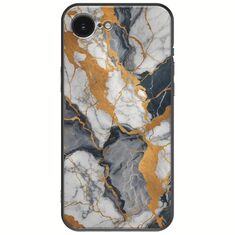 The Marble Collection - Artistic iPhone 16e Black TPU (Μαύρη Σιλικόνη)