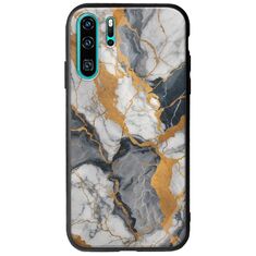 The Marble Collection - Artistic Huawei P30 Pro Groove TPU (Tempered Glass και TPU)
