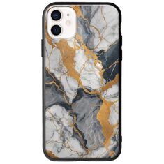 The Marble Collection - Artistic iPhone 12 Groove TPU (Tempered Glass και TPU)