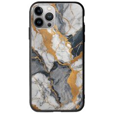 The Marble Collection - Artistic iPhone 12 Pro Max Groove TPU (Tempered Glass και TPU)