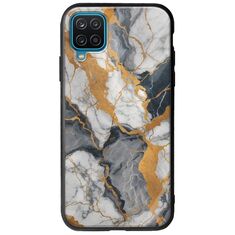 The Marble Collection - Artistic Samsung Galaxy A12 Groove TPU (Tempered Glass και TPU)